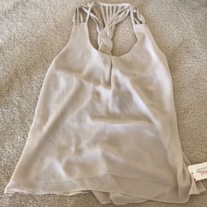 Taupe Pearl Naked Zebra Tank Top